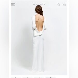 Effie Kats Ishani Gown - white backless gown